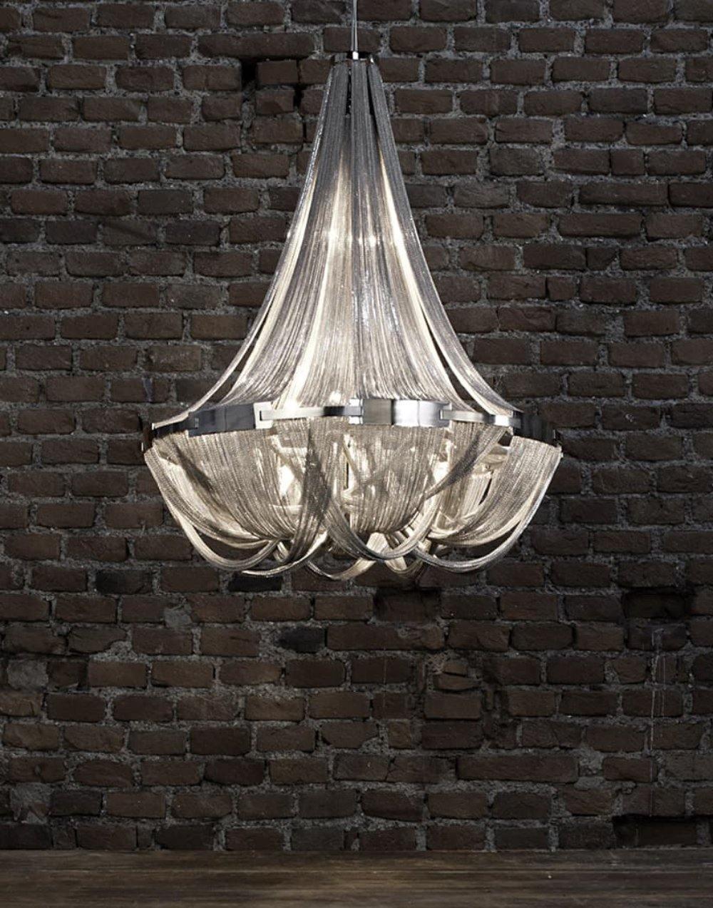 Tassel Aluminum Chain Chandelier ∅ 23.6″ - Tassel-1-Luxehomezone
