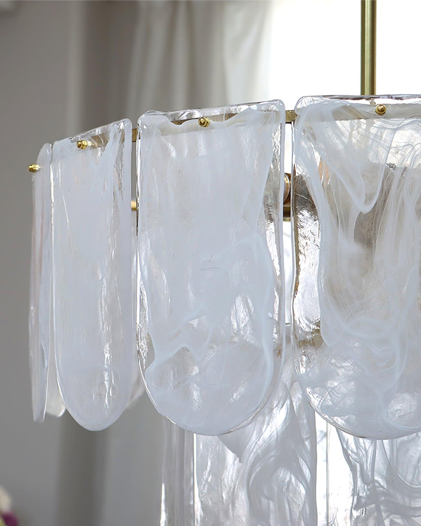 Traditional Classic Metal Glass Chandelier ∅ 15.7″ - Luxehomezone