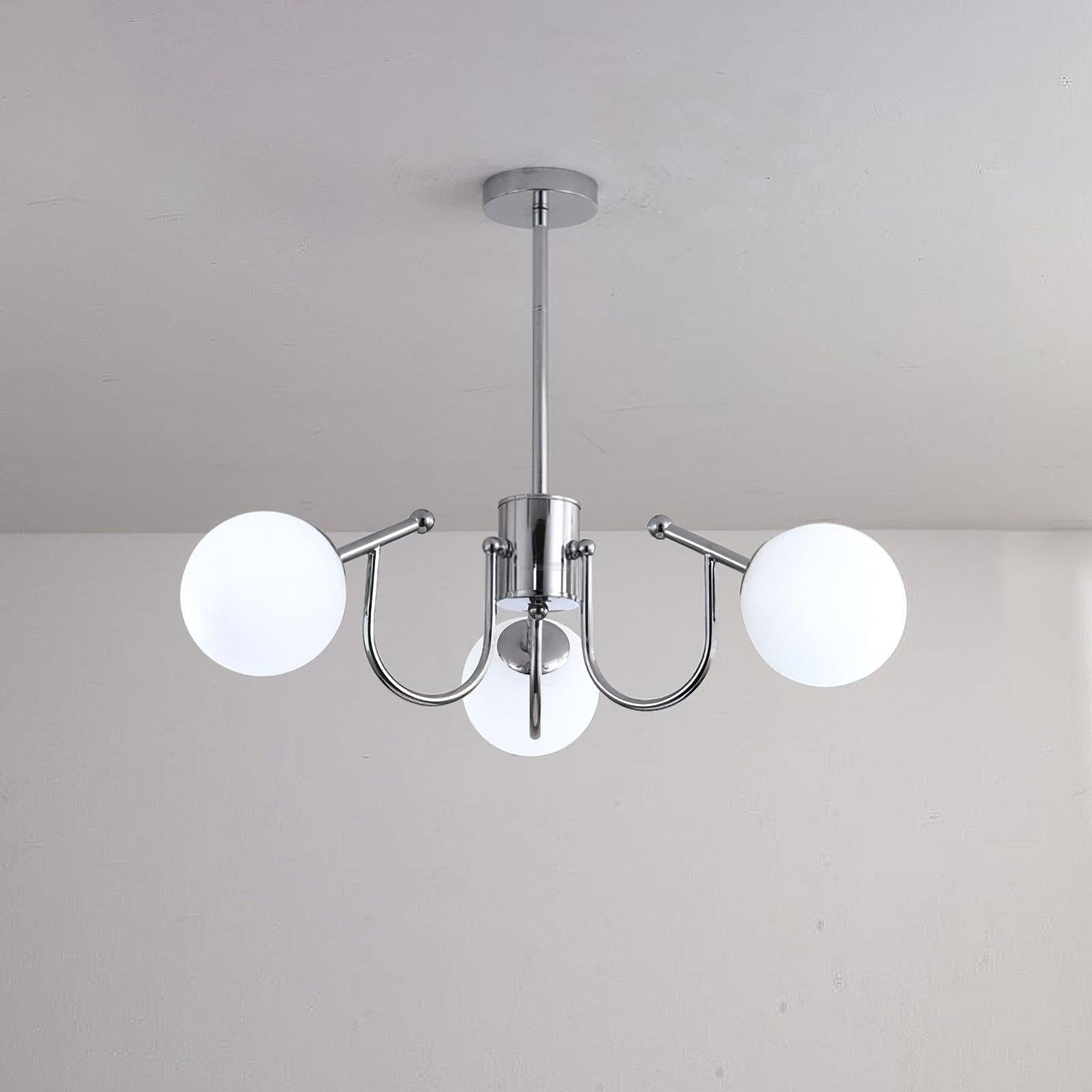 Angle Glass andelier with 3/5/6 heads - Bend-1-Luxehomezone