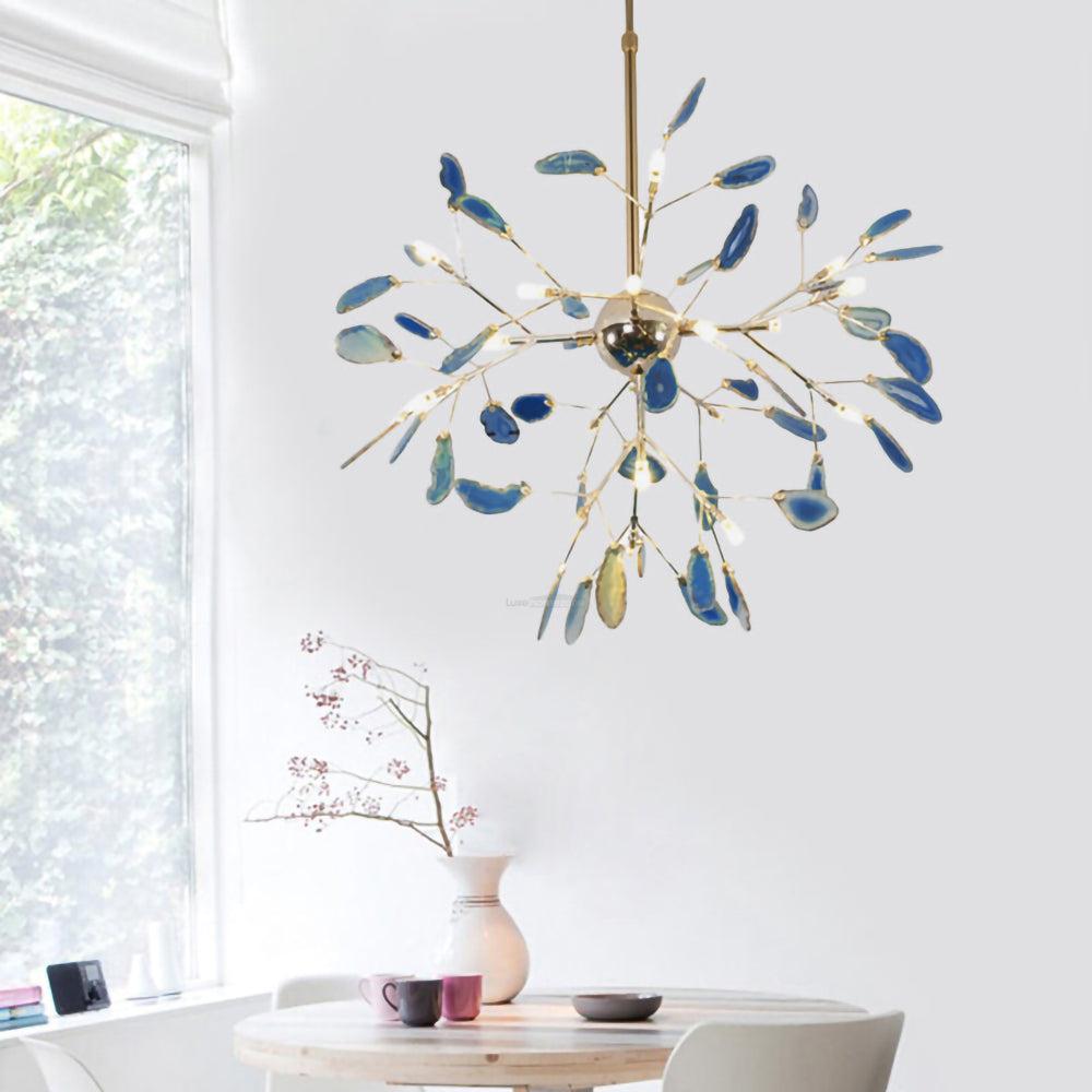 Agate Flake Chandelier with 4/12/16/20 heads - Branch-1-Luxehomezone