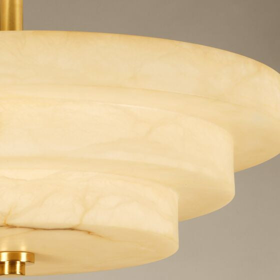 Pershore Alabaster Semi Flush Ceiling Light- Small