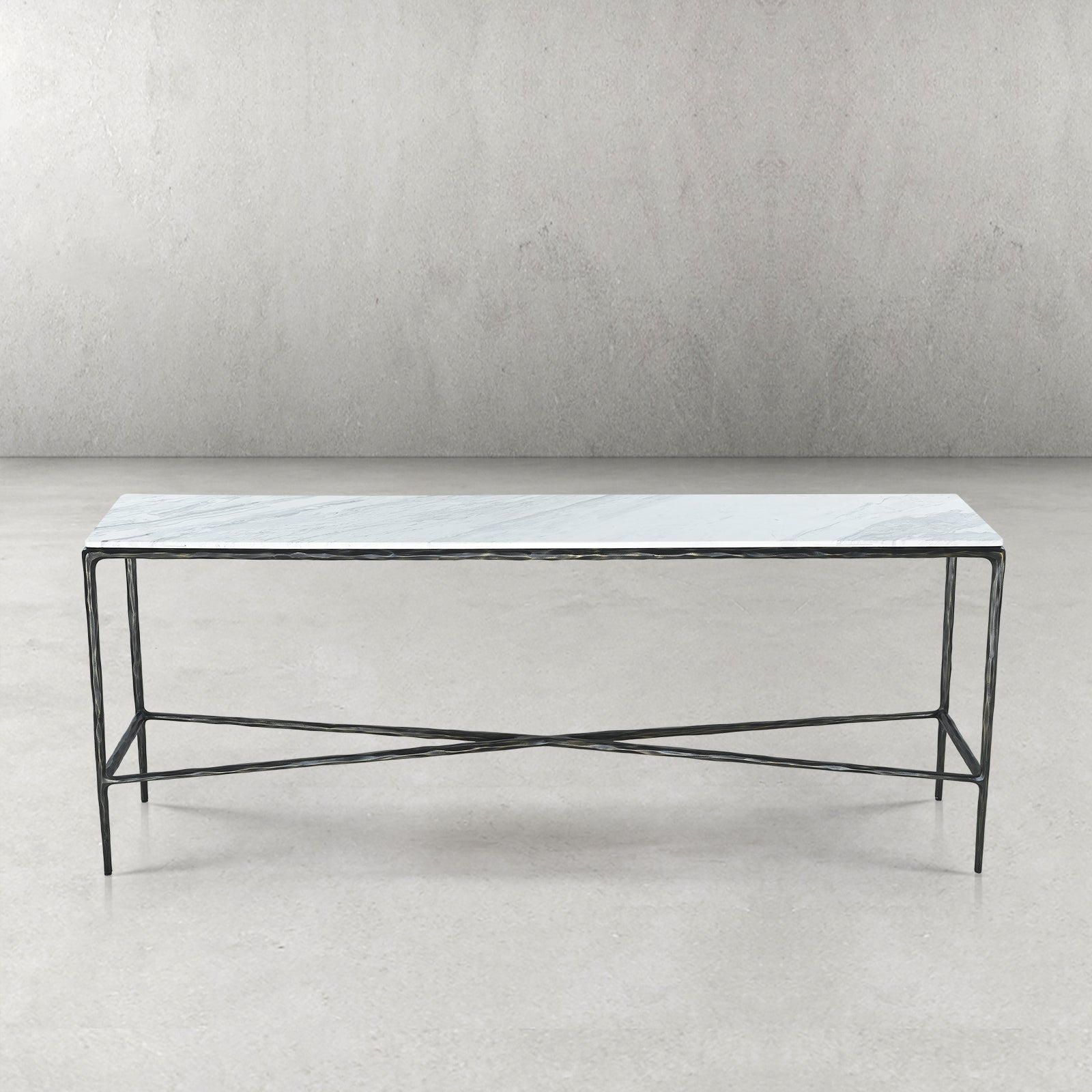 Thaddeus Rectangle Marble Console Table 60" 72"