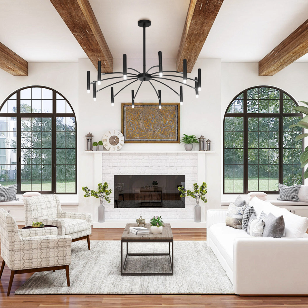 Kendall Contemporary Chandelier For Living Room - Candle, Optimized-1-Luxehomezone