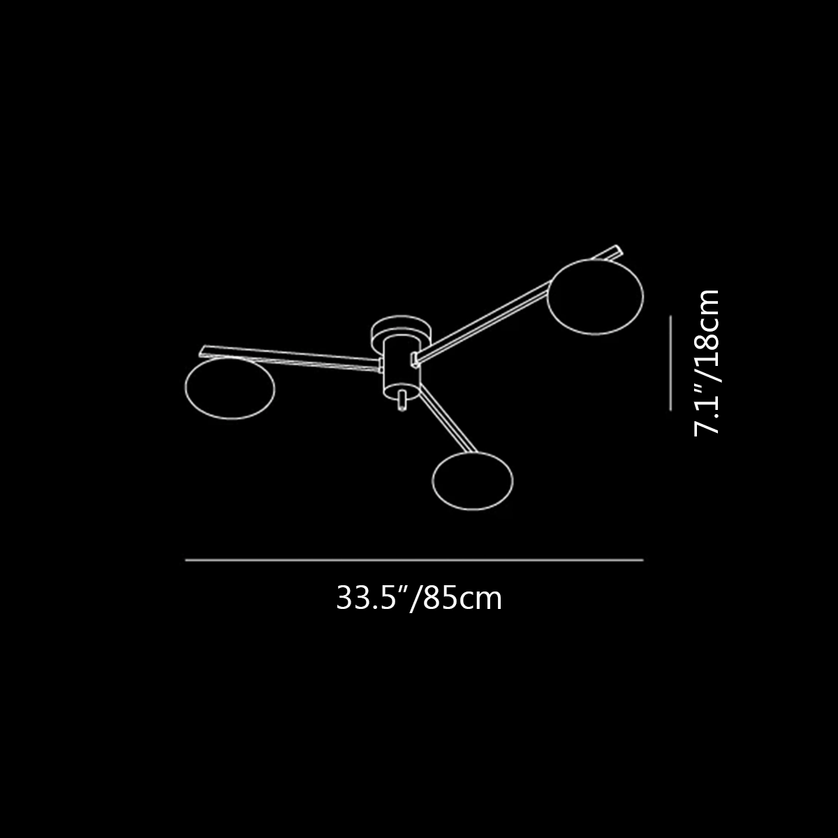 Ceiling Lamp with 3/5/6 heads - Optimized, Semi Flush Mounts-1-Luxehomezone