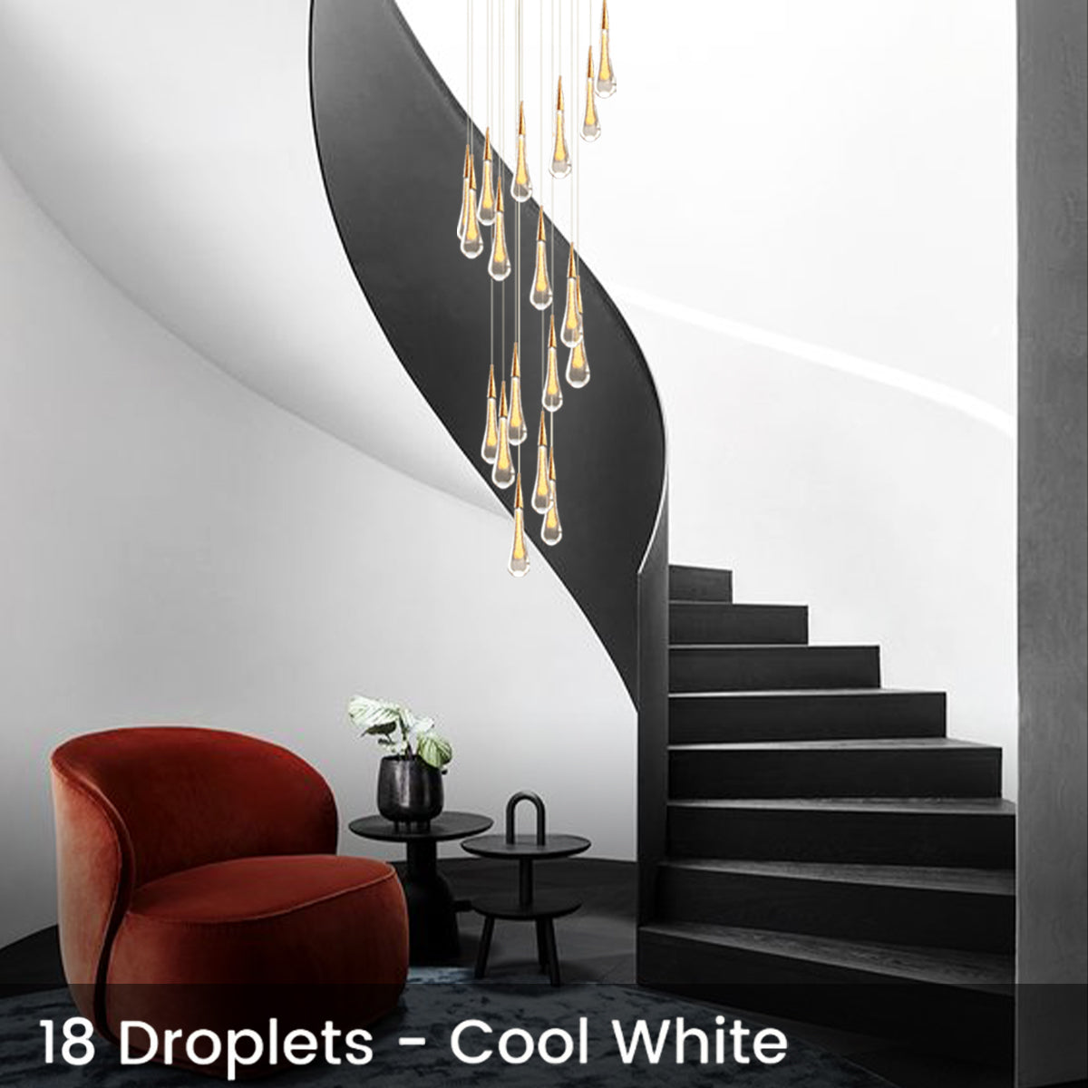 Indra Crystal Droplet Chandelier - Helia-1-Luxehomezone