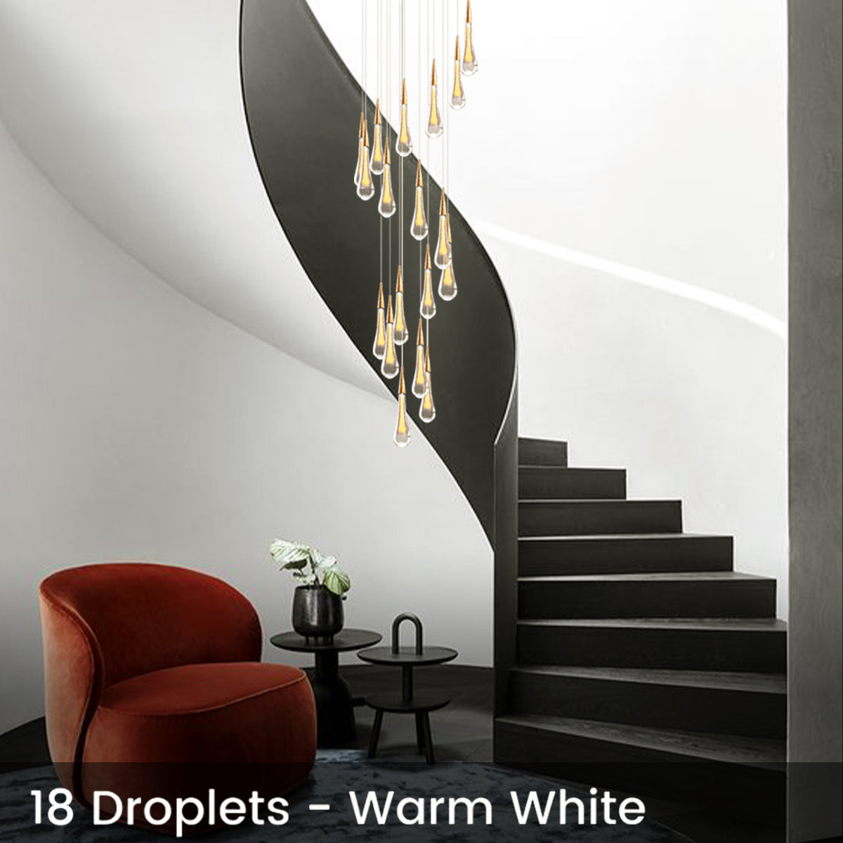 Indra Crystal Droplet Chandelier - Helia-1-Luxehomezone
