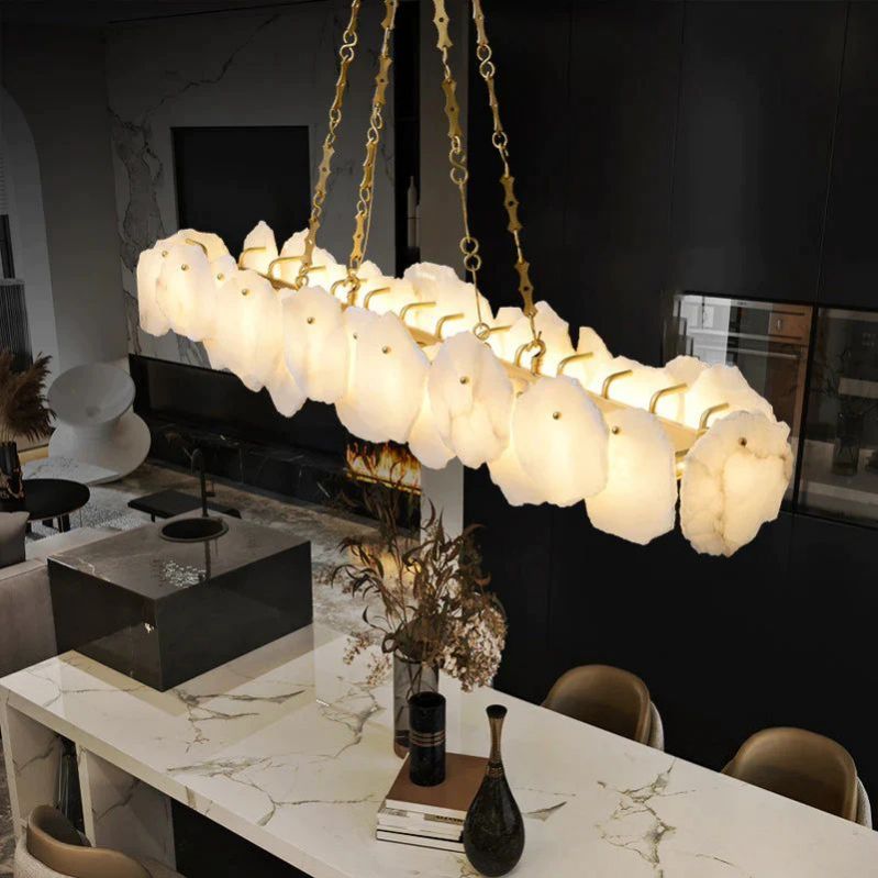 Talan Alabaster Oval Chandelier