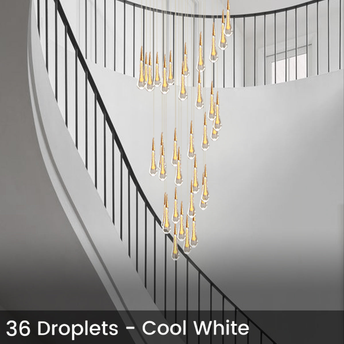 Indra Crystal Droplet Chandelier - Helia-1-Luxehomezone