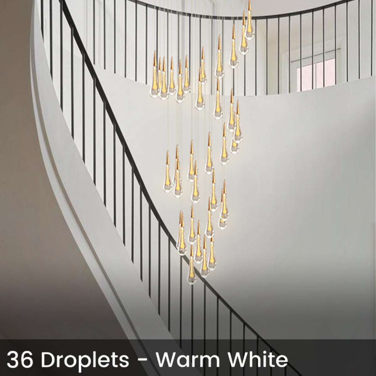 Indra Crystal Droplet Chandelier - Helia-1-Luxehomezone