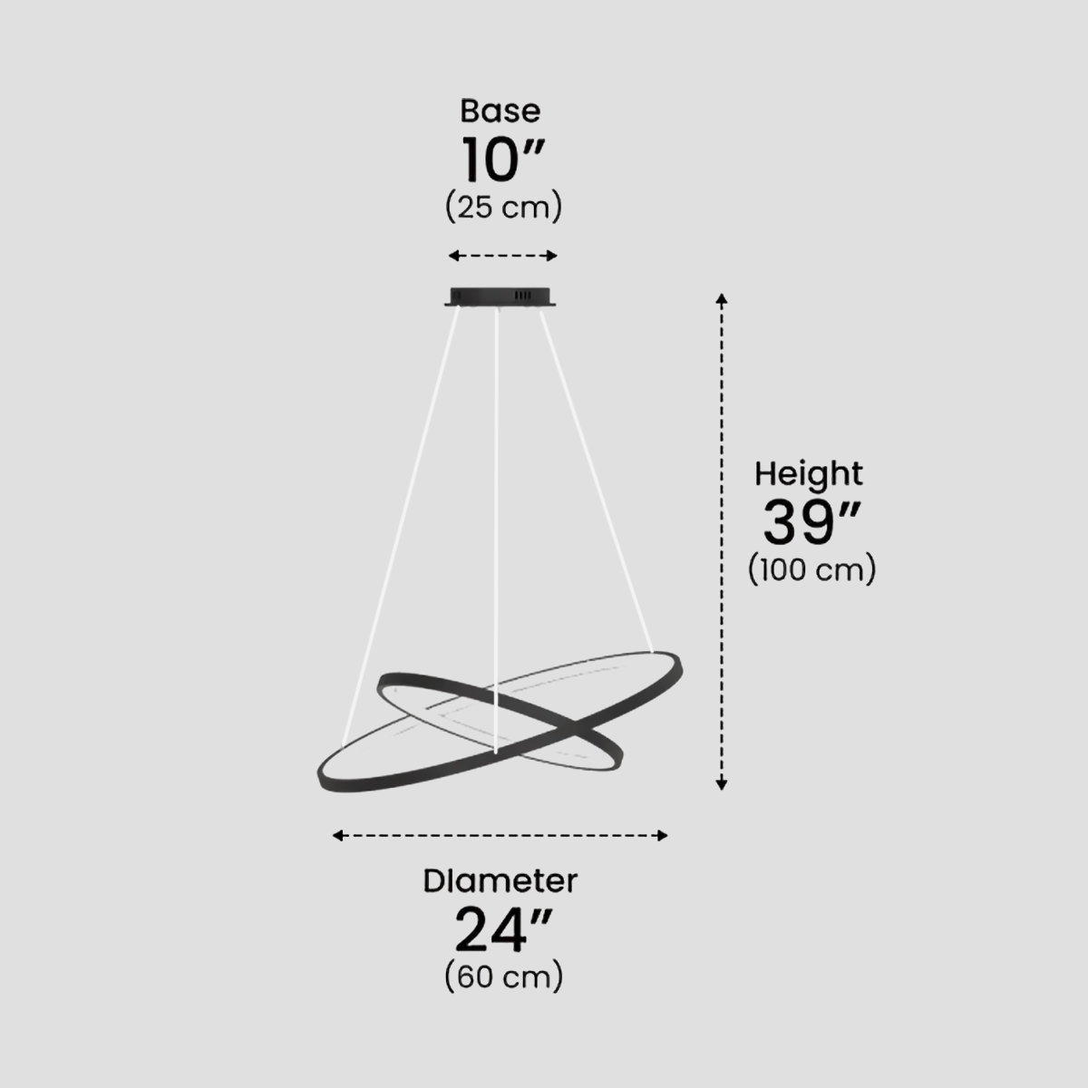 Janet Modern Hanging Chandelier - Straps-1-Luxehomezone