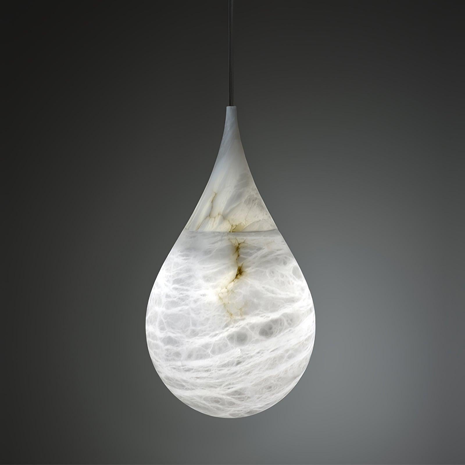 Marble Raindrop Pendant Alabaster Light - Alabaster, Alabaster Pendant-1-Luxehomezone