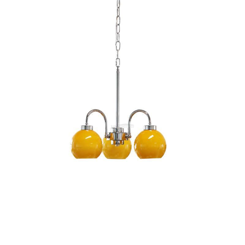 Loa Chandeliers with 3/4/5 heads - Glass Chandelier, Persimmon-1-Luxehomezone