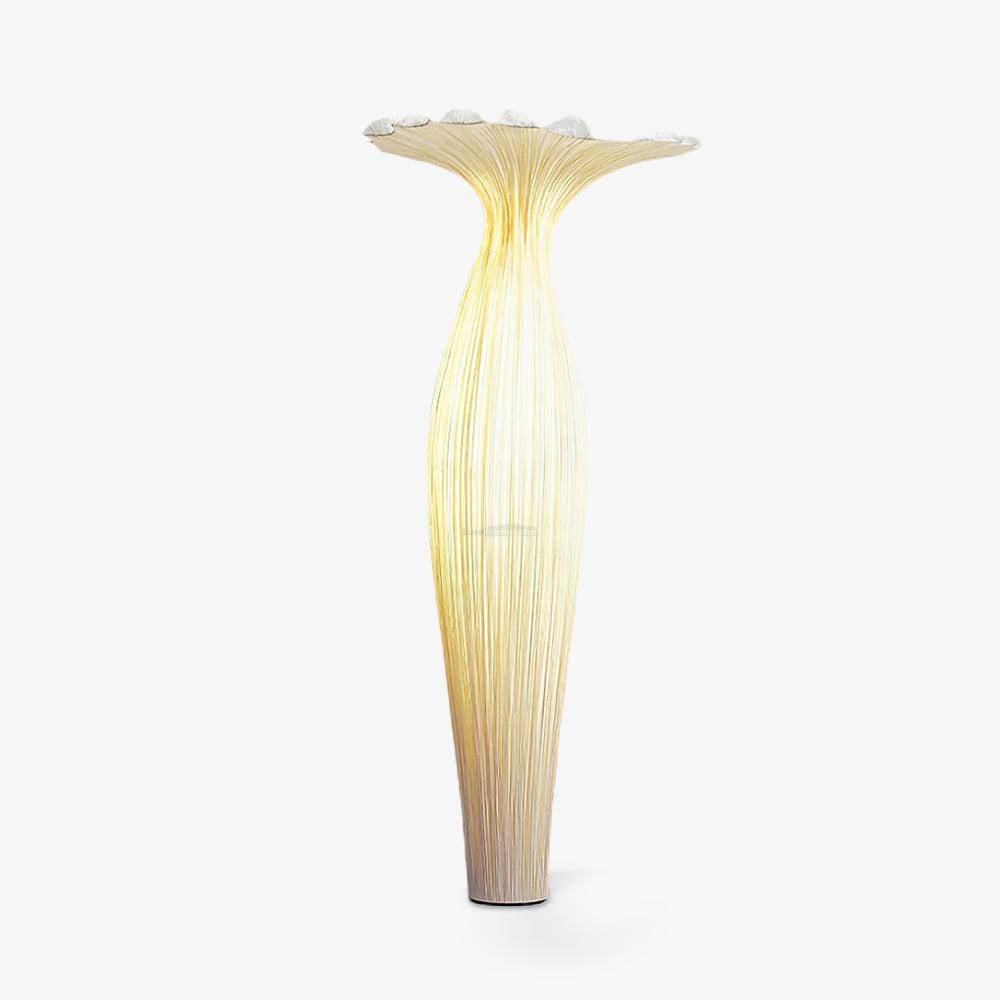 Vase Fabric Floor Lamp ∅ 19.7″ - Drapery-1-Luxehomezone