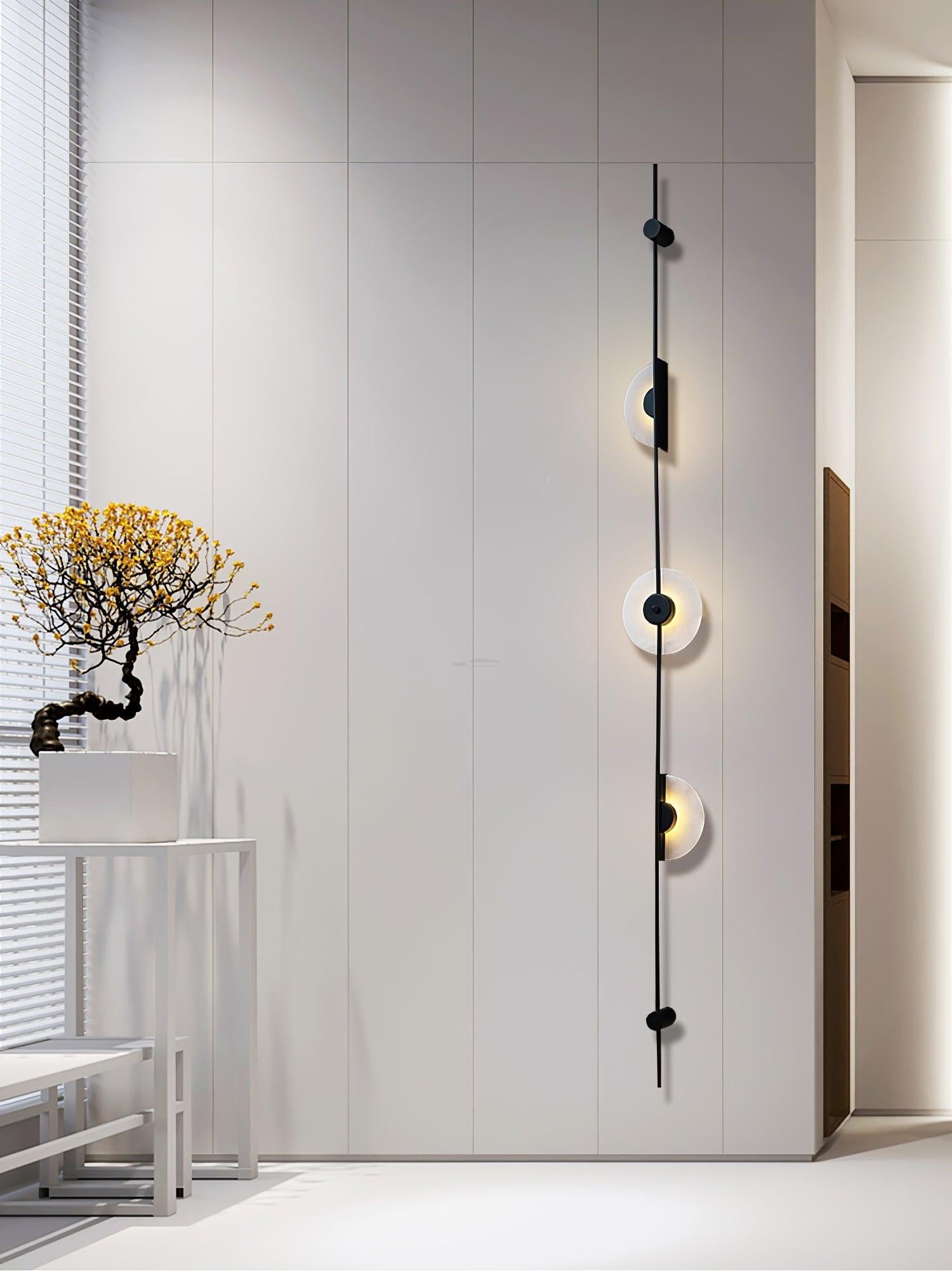Alabaster Orb Vertical Wall Sconce - Luxehomezone