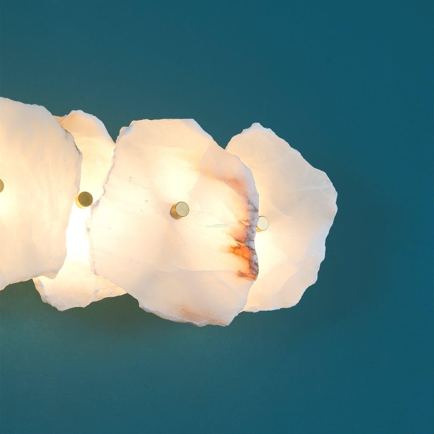 Petra Wall Sconce Alabaster - Alabaster, Alabaster Wall Lamp-1-Luxehomezone