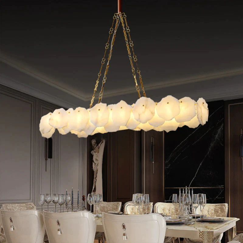 Talan Alabaster Oval Chandelier