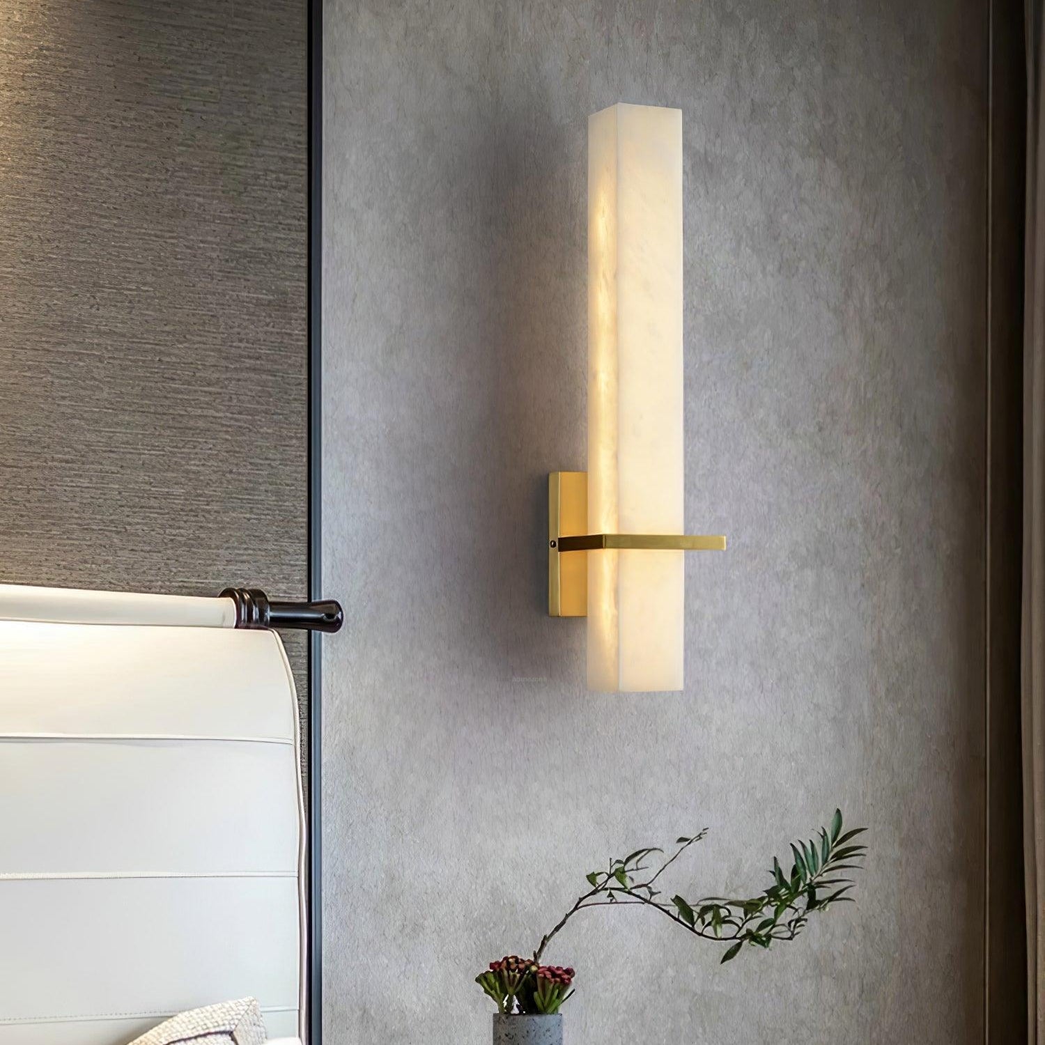 Milan Alabaster Wall Sconce Style A - Alabaster, Alabaster Wall Lamp-1-Luxehomezone