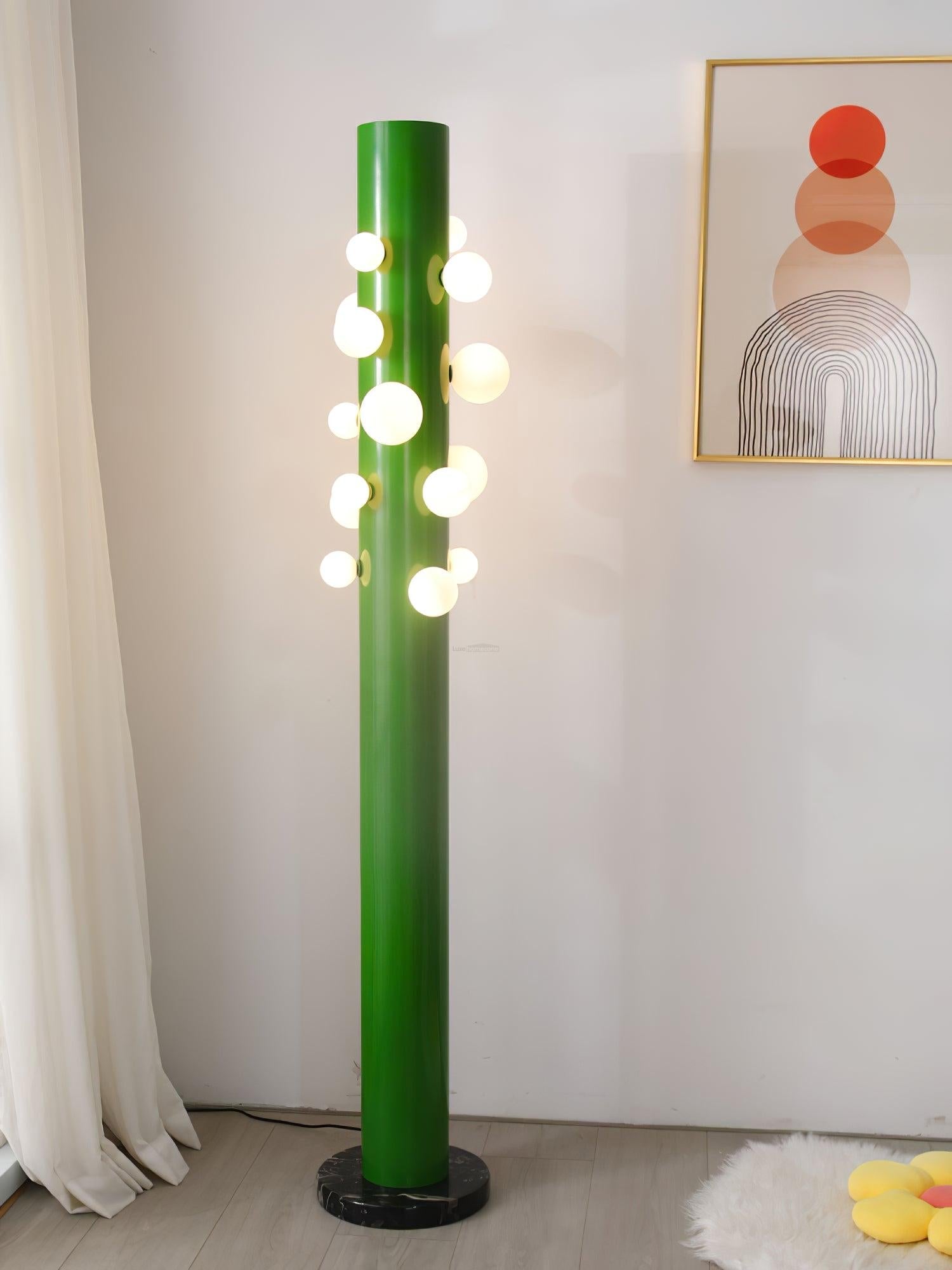 Green Apes Floor Lamp ∅ 11.8″ - Pillar-1-Luxehomezone