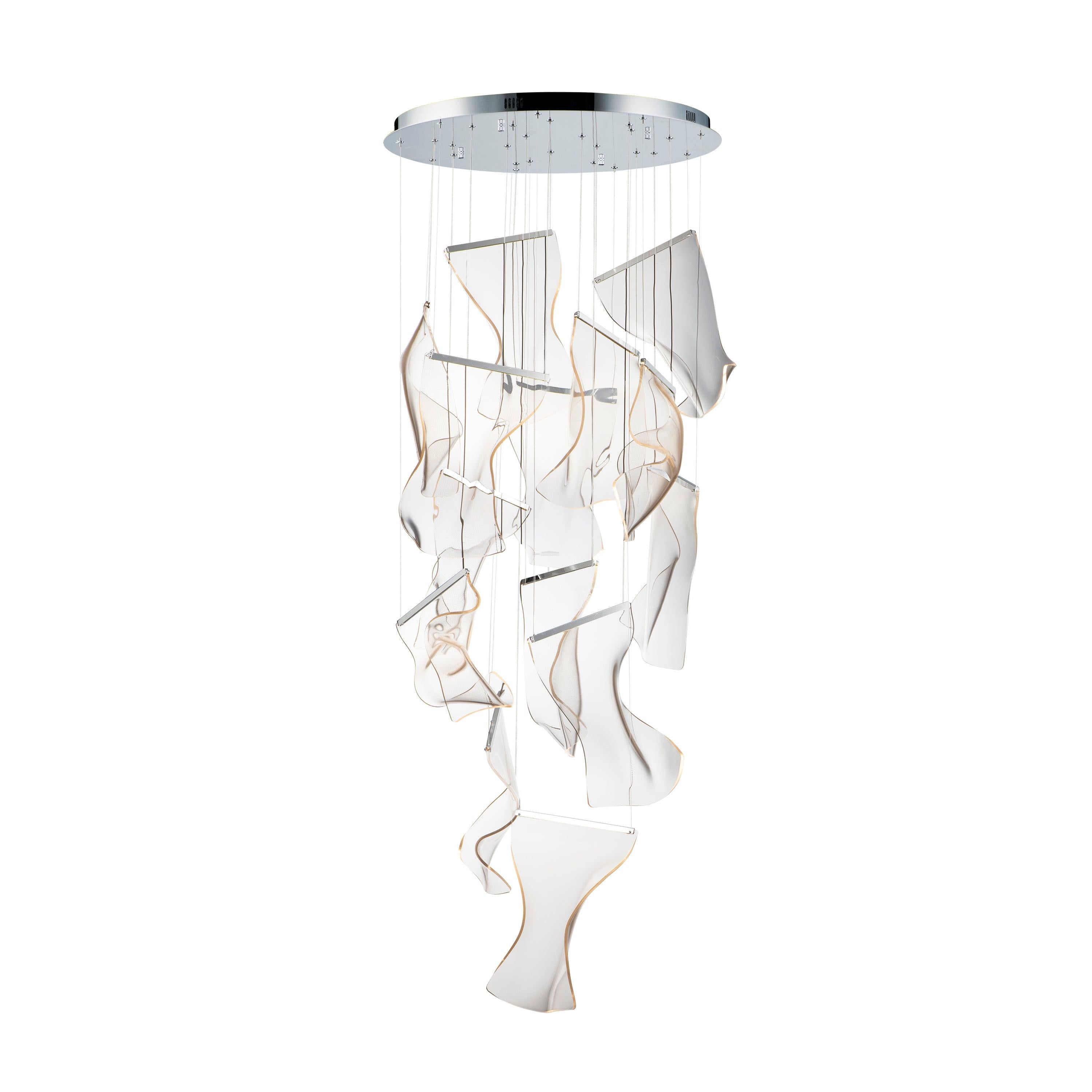 Acrylic Staircase Chandelier - Helia-1-Luxehomezone