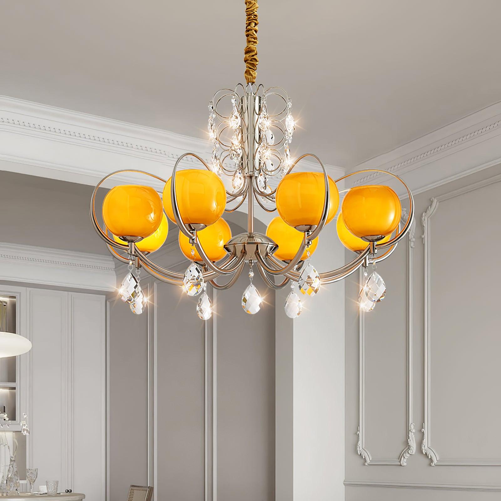 Doria Crystal Chandelier with 6/8/10 heads - Luxehomezone