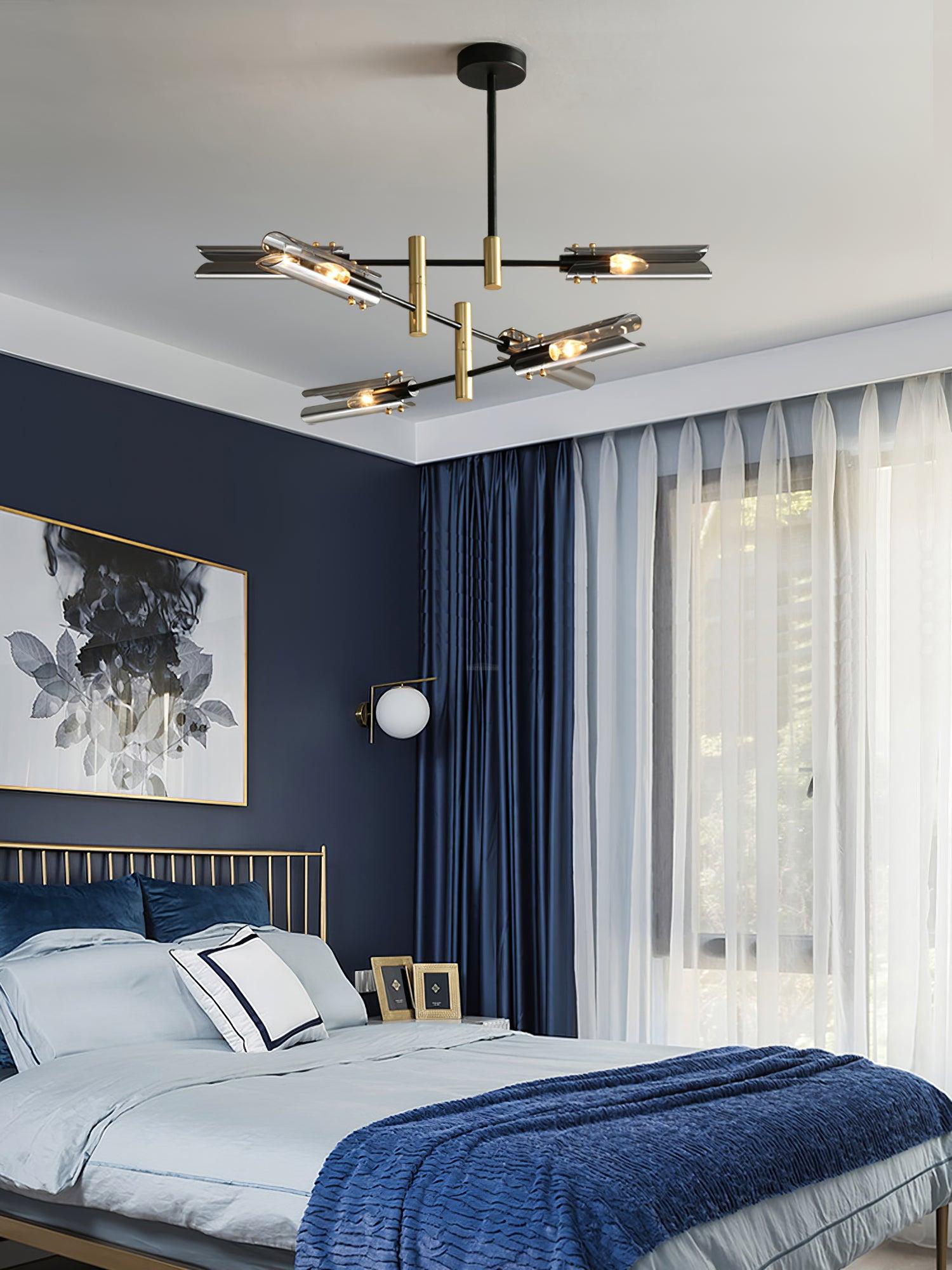 Astrid Double Chandelier with 4/6/8 heads - Tube-1-Luxehomezone