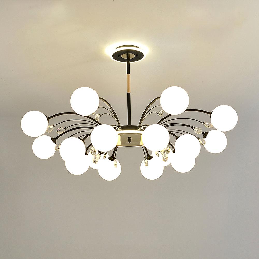 Glamorous Glass Raindrop Chandeliers with 6/8/10/12/16 heads - Bend-1-Luxehomezone