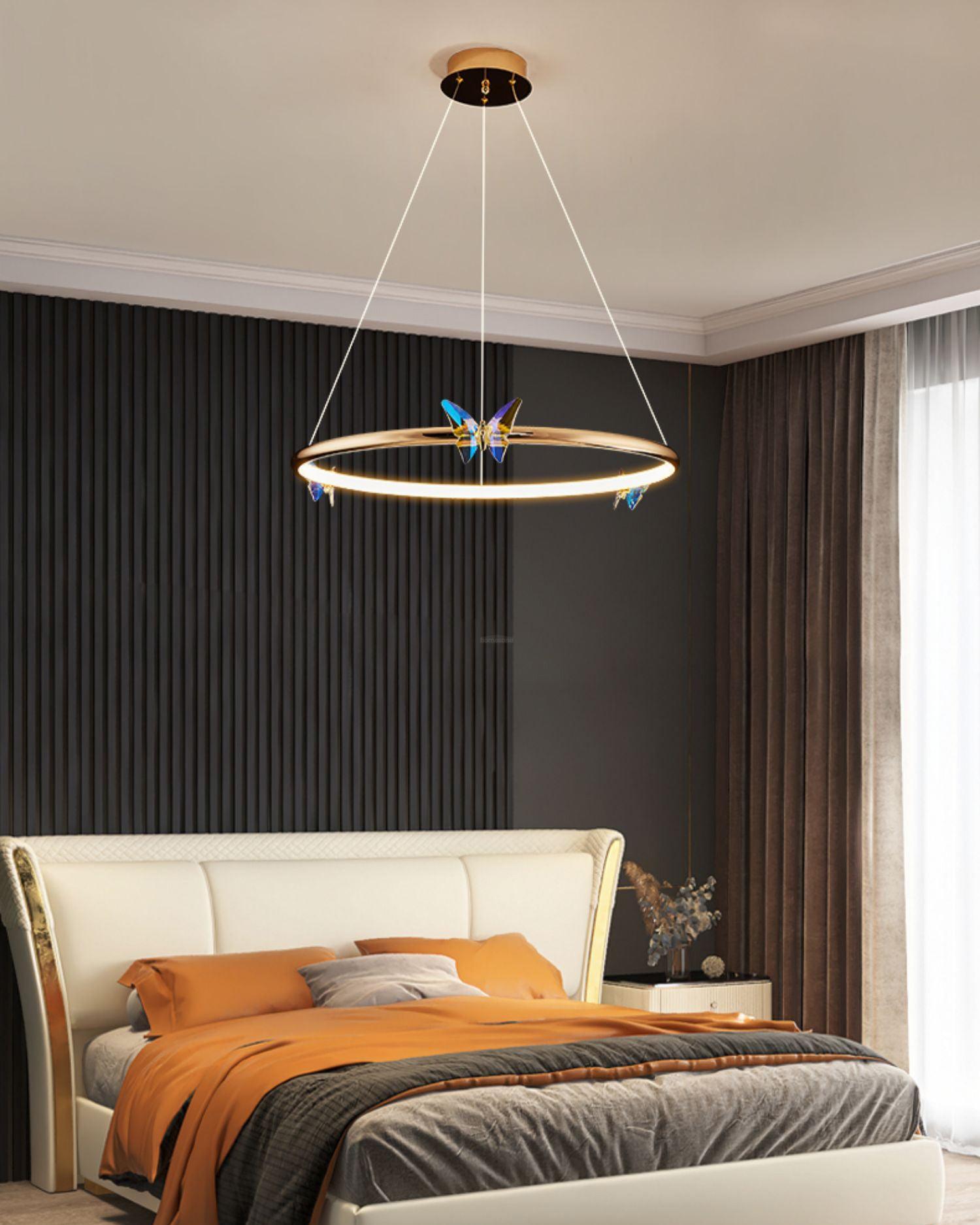Blue Butterfly Round Chandelier - Butterfly-1-Luxehomezone
