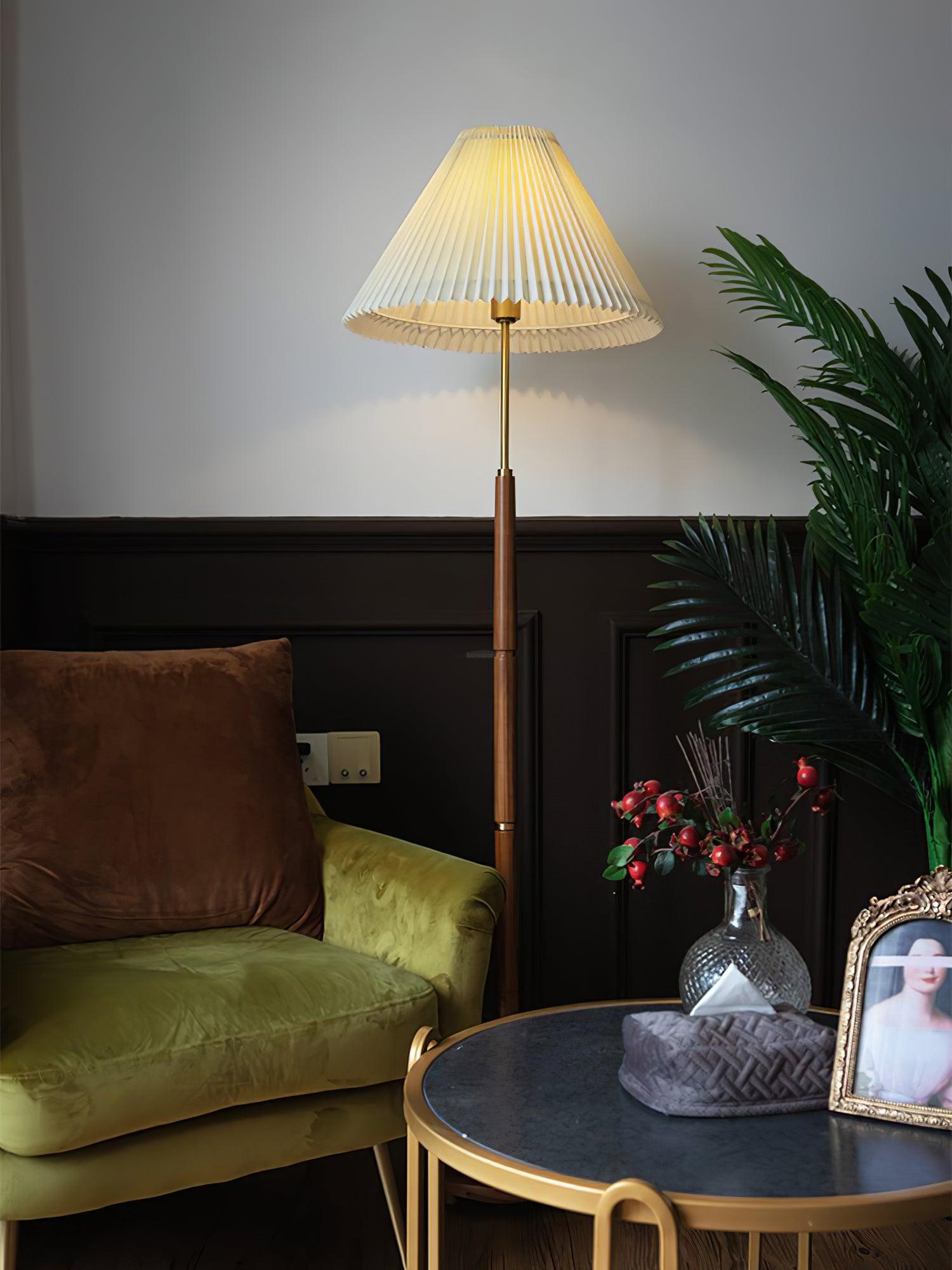 Pleated Floor Lamp ∅ 17.7″ - Luxehomezone