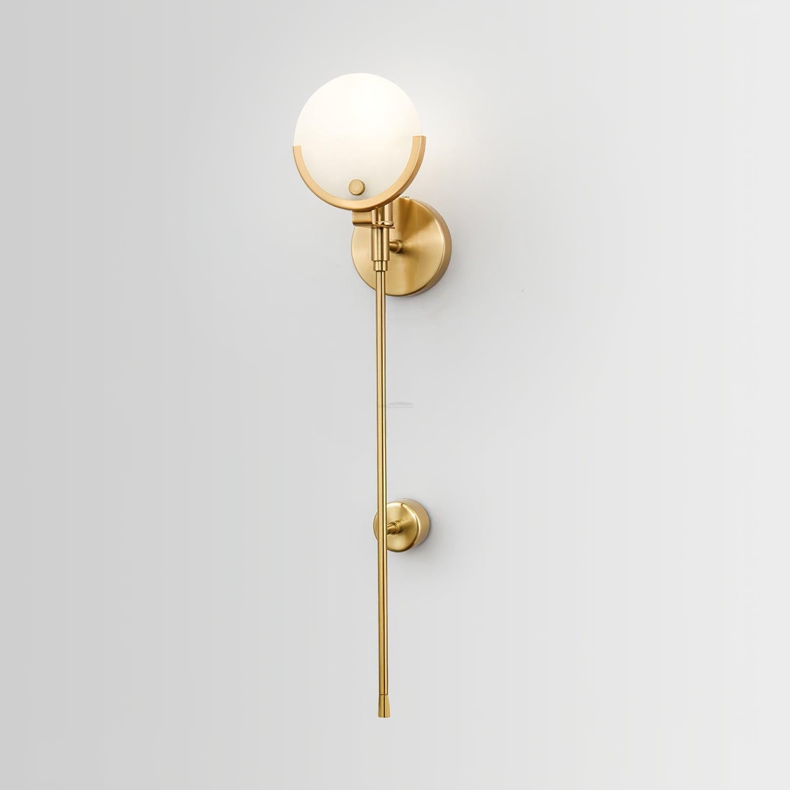 Ava Alabaster Brass Wall Sconce - Alabaster, Alabaster Wall Lamp-1-Luxehomezone