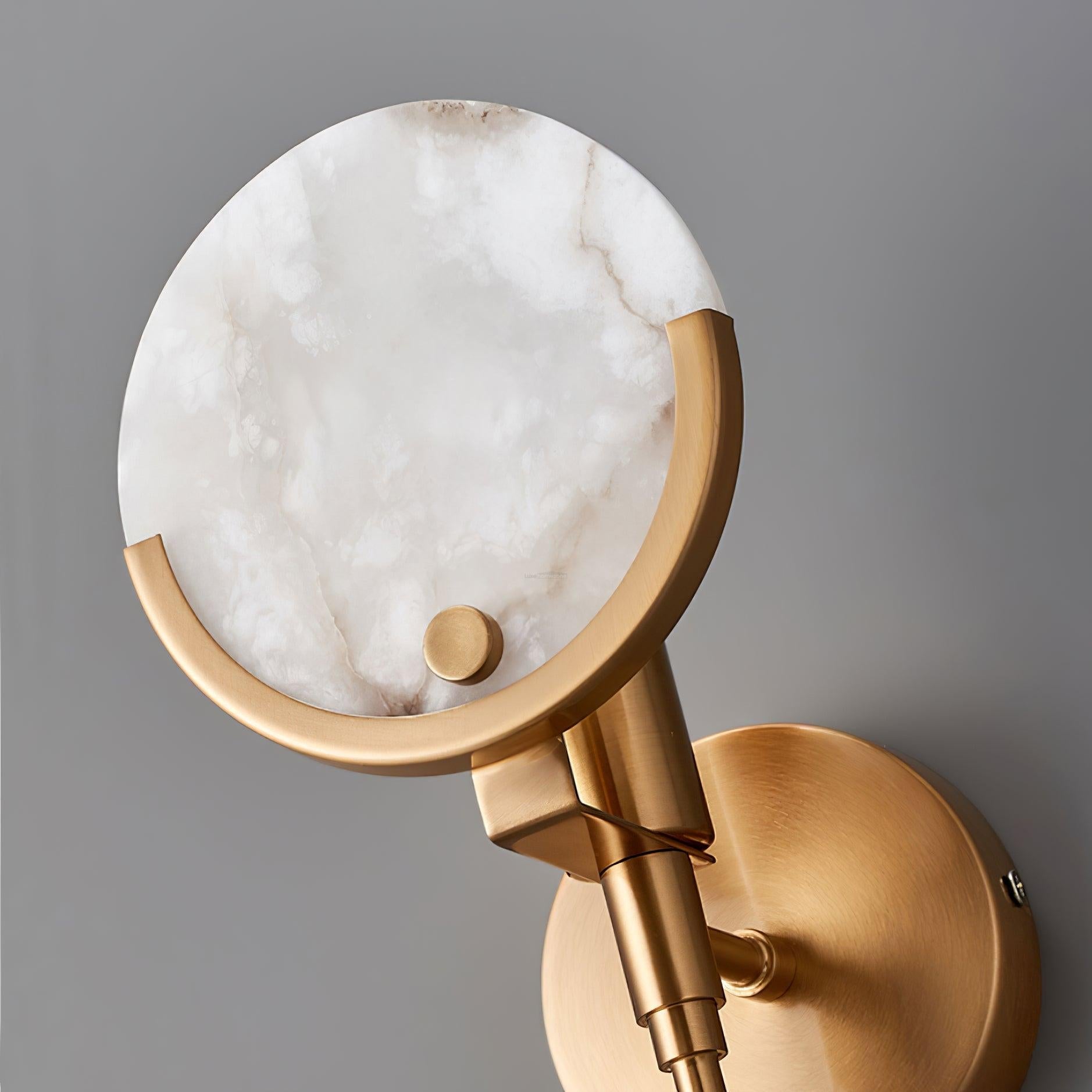 Ava Alabaster Brass Wall Sconce - Alabaster, Alabaster Wall Lamp-1-Luxehomezone