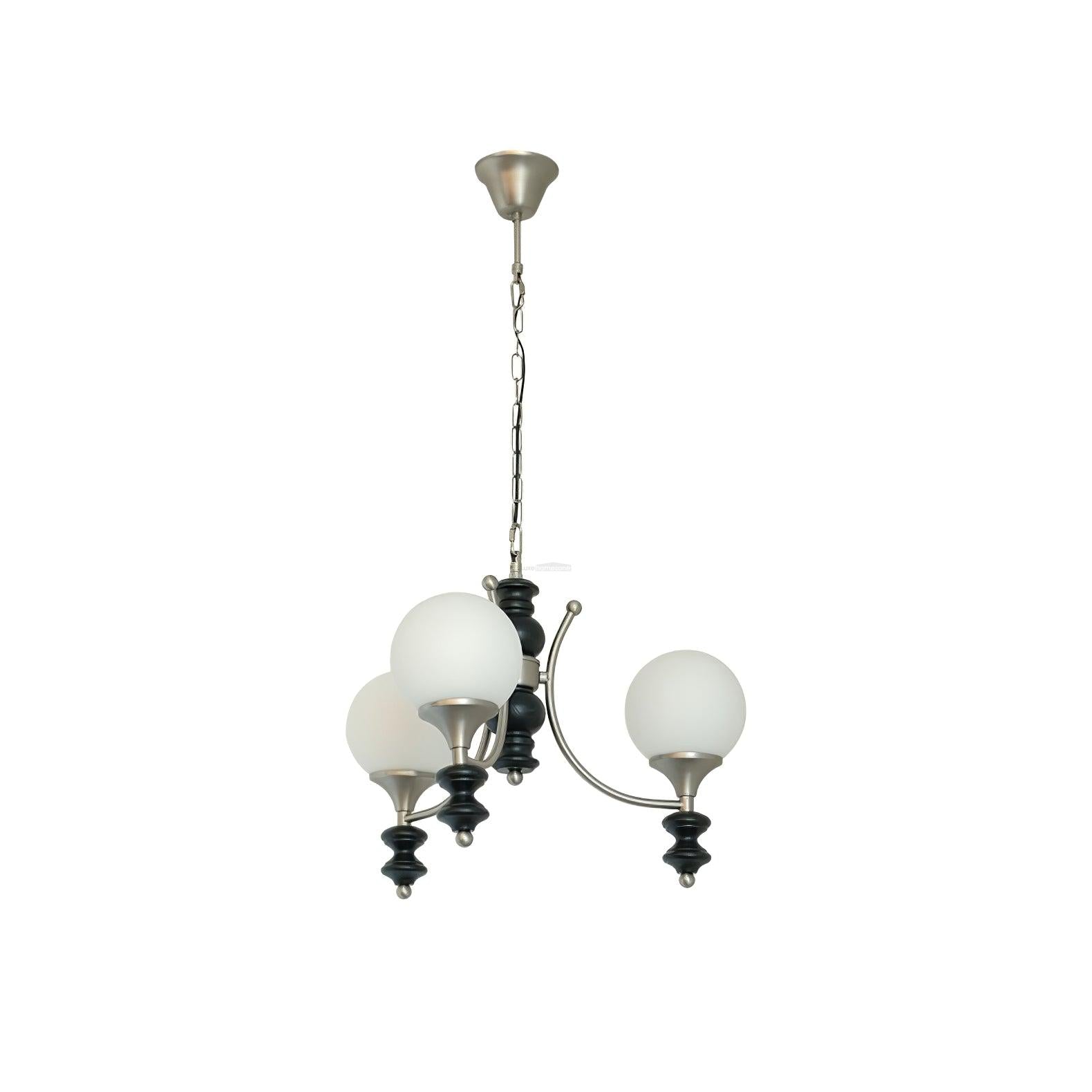 Tina Wooden Chandelier with 3/5 heads - Bend, Marshmallow Chandelier-1-Luxehomezone