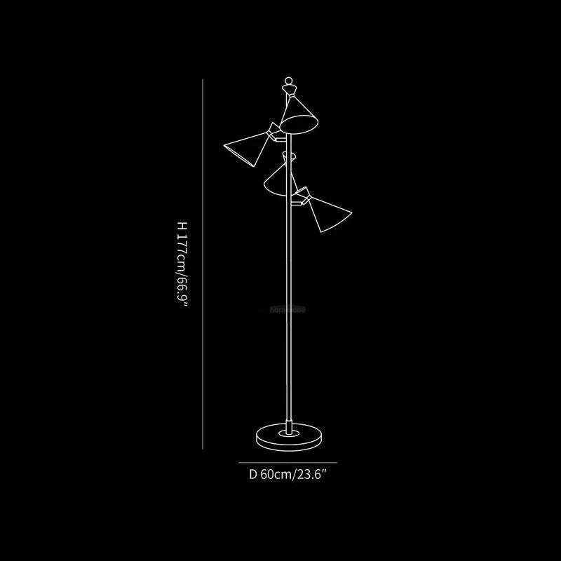 Stilnovo Adjustable Floor Lamp ∅ 23.6"