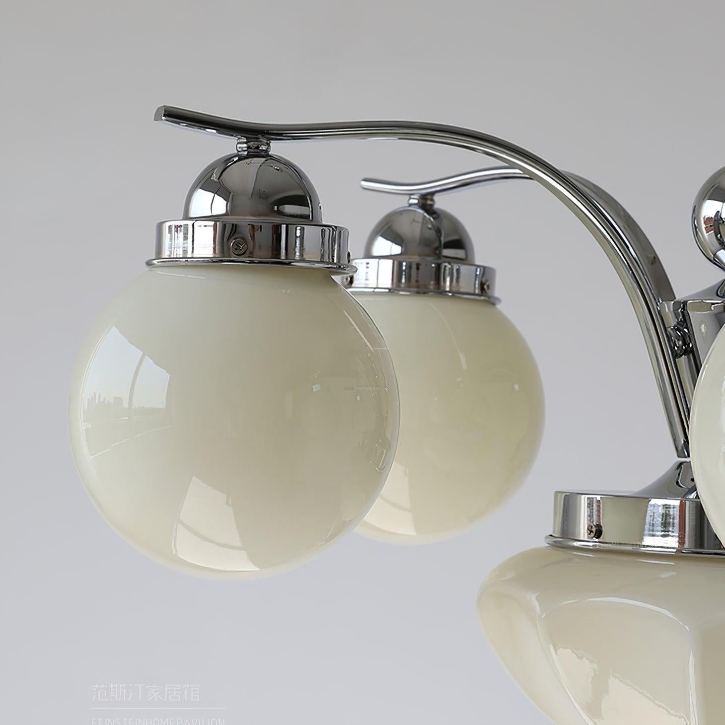 Ryttenberg Glass Chandelier with 4/6 heads - Bend, Marshmallow Chandelier-1-Luxehomezone
