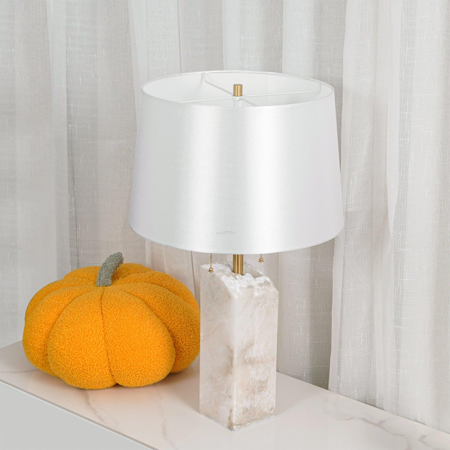 Raw Alabaster Table Lamp - Alabaster-1-Luxehomezone
