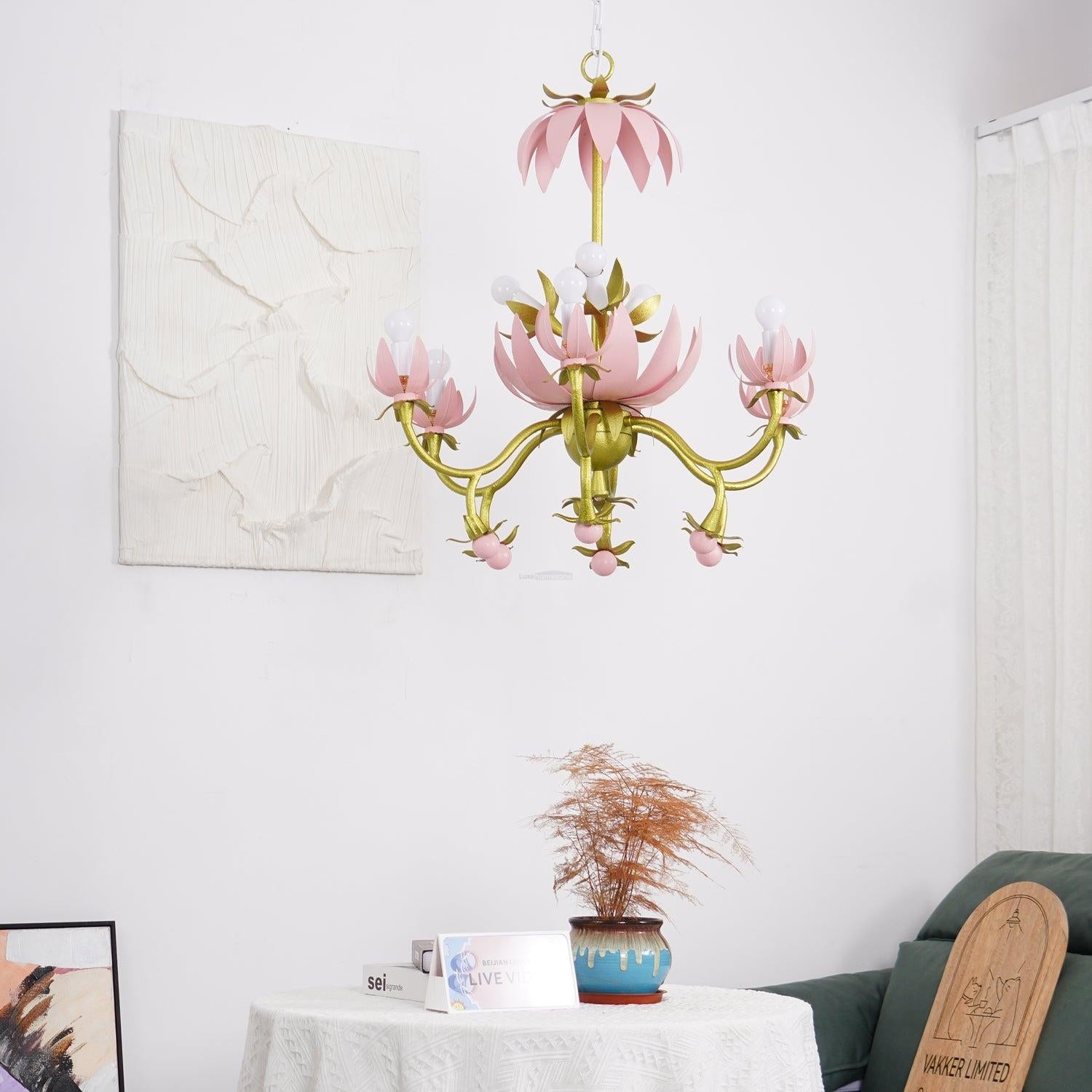 Mardi Gras Blossom Chandelier  Φ 25.6″ - -1-Luxehomezone