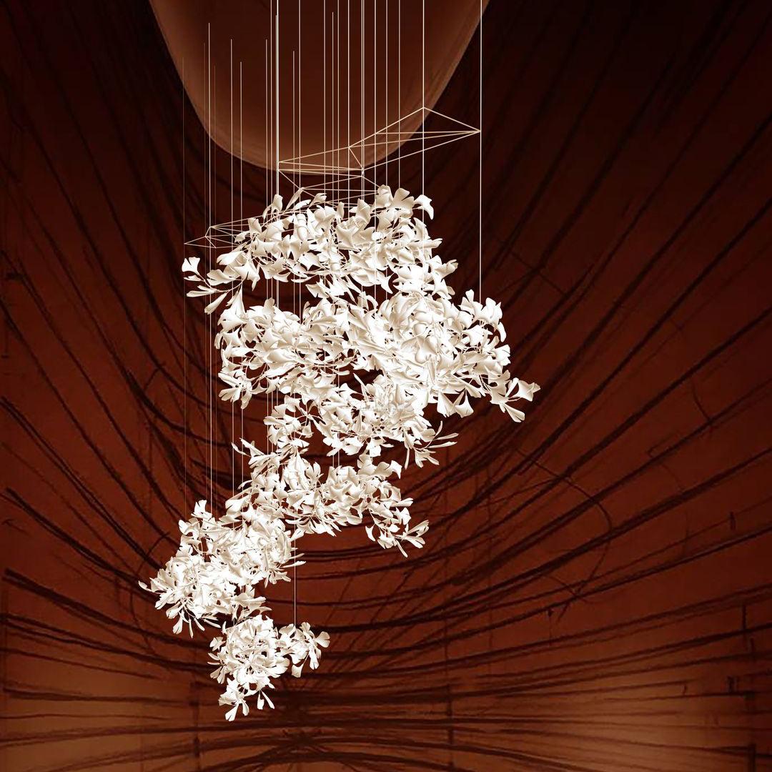 Gingko Combination Type Chandelier - Gingko, Gingko Chandelier-1-Luxehomezone
