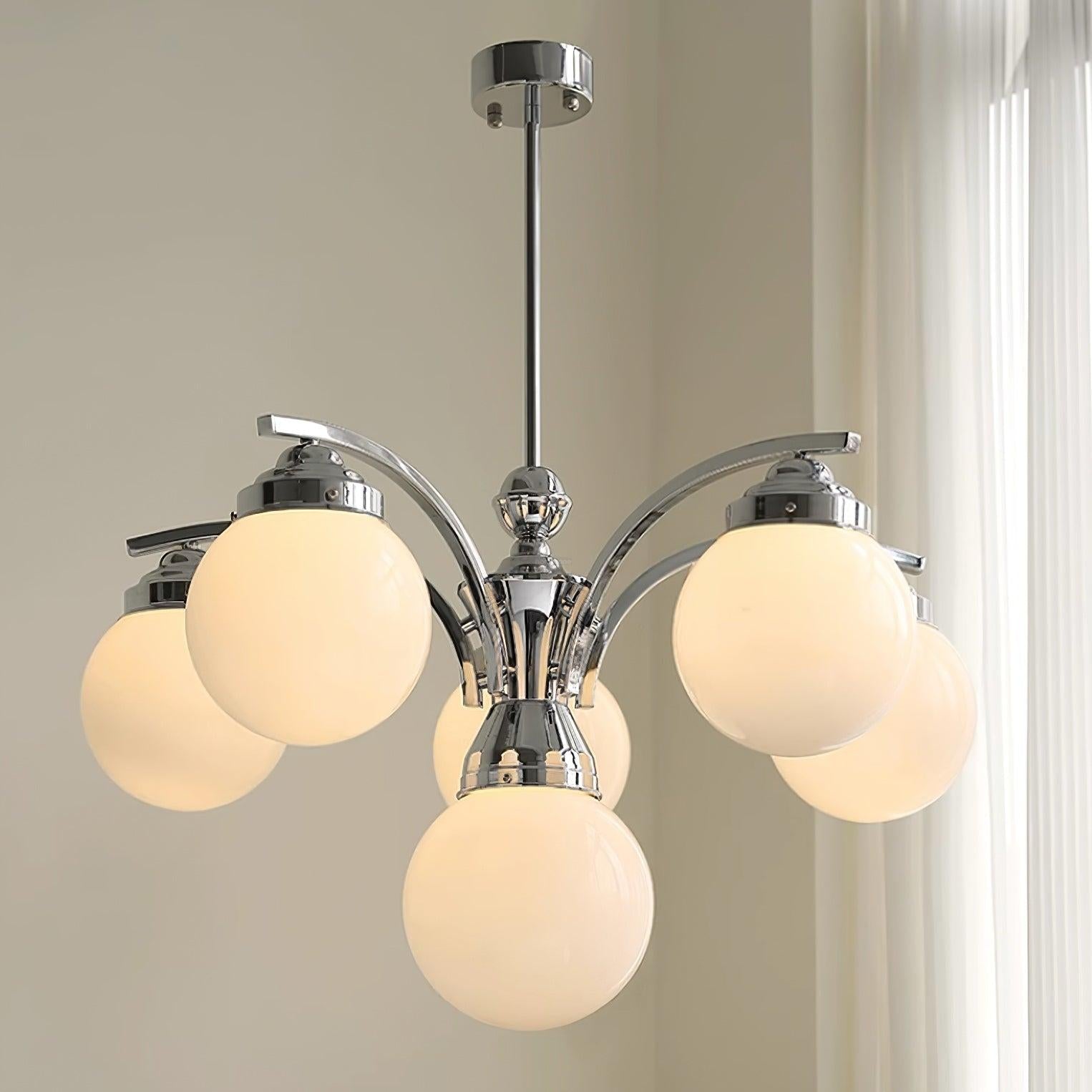 Pink Salamanca Chandelier with 4/6 heads - Glass Chandelier, Persimmon-1-Luxehomezone