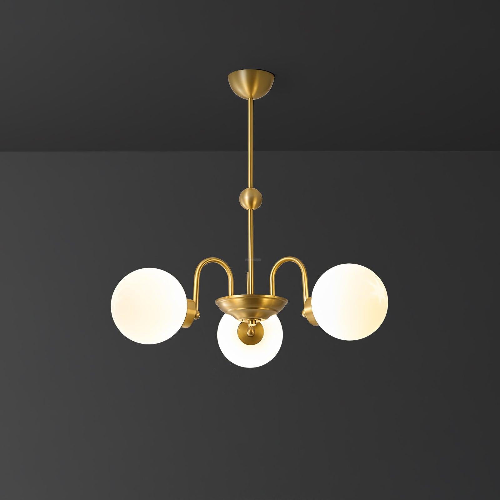 Yisu Brass Chandelier with 3/6/8 heads - Bend, Marshmallow Chandelier-1-Luxehomezone