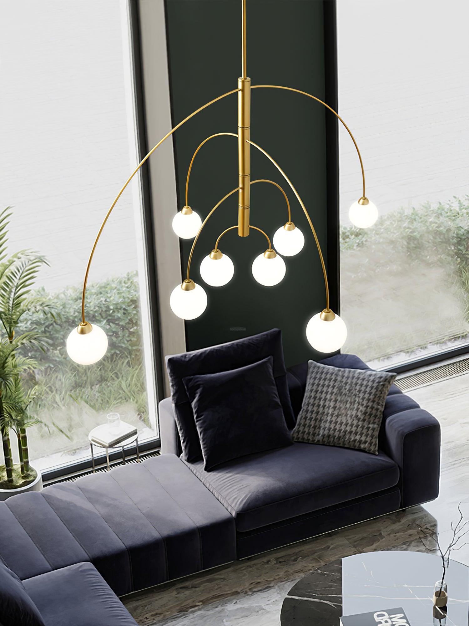 Prescott Chandelier with 4/6/8 heads - Bend, Marshmallow Chandelier-1-Luxehomezone