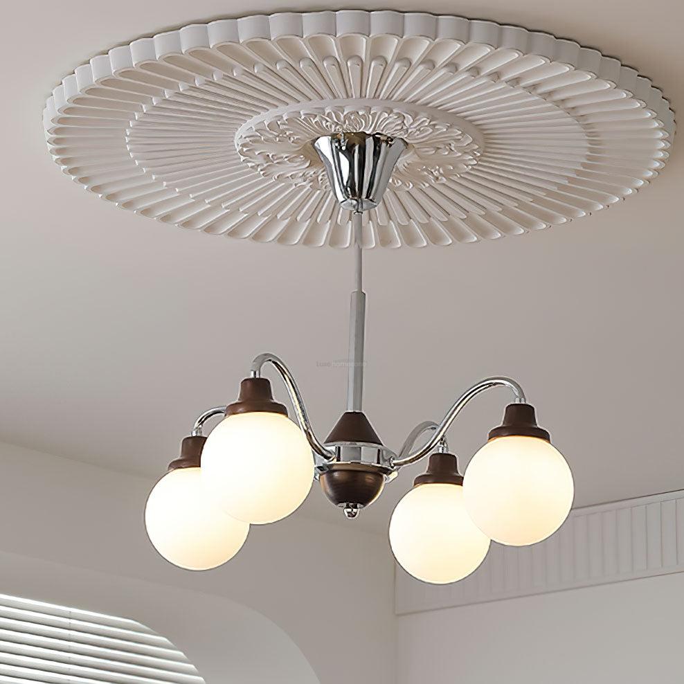 Solid Wood Magic Bean Chandelier with 4/6/8 heads - Bend, Marshmallow Chandelier-1-Luxehomezone