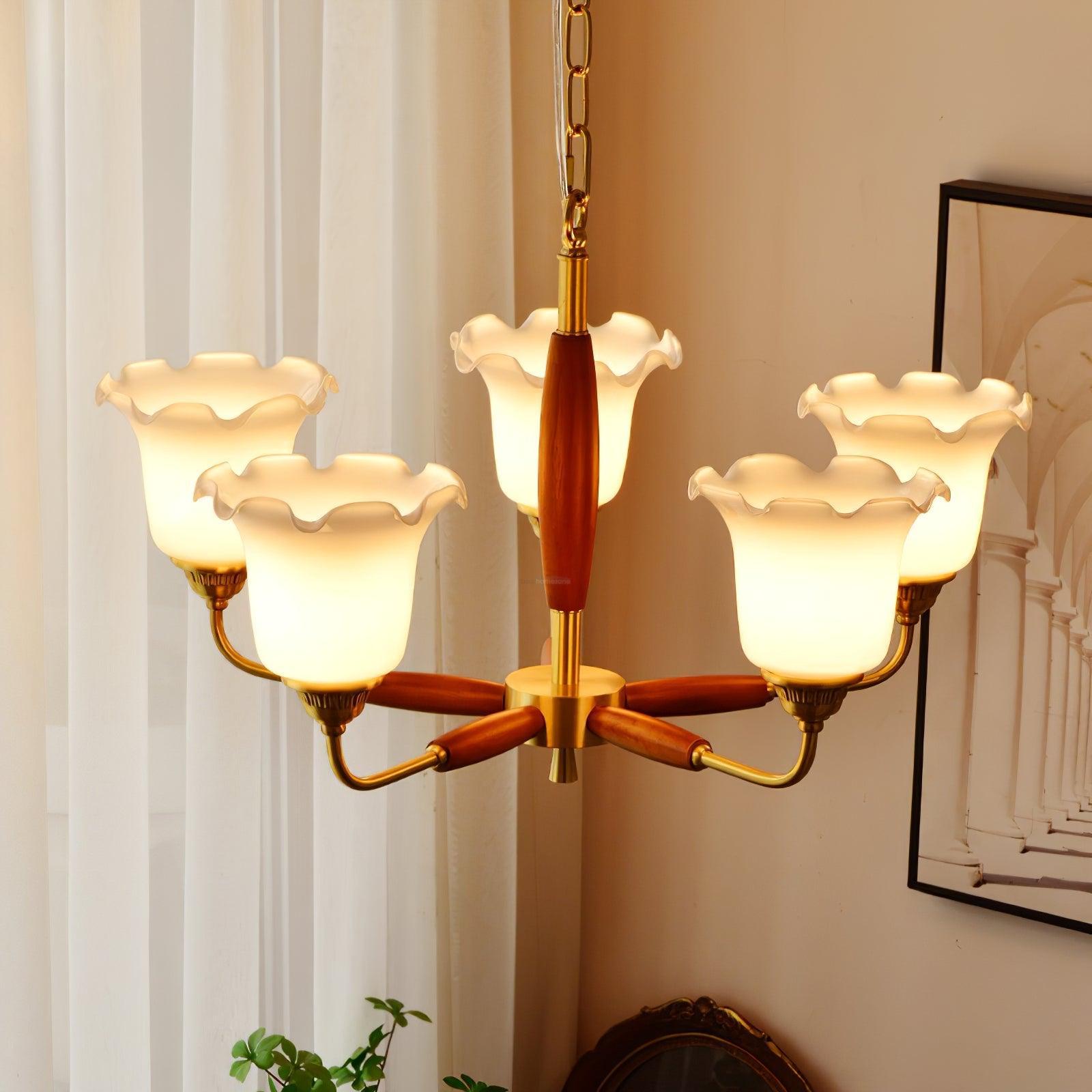 Trumpet Flower Glass Chandelier  ∅ 19.7″ - Zahara-1-Luxehomezone