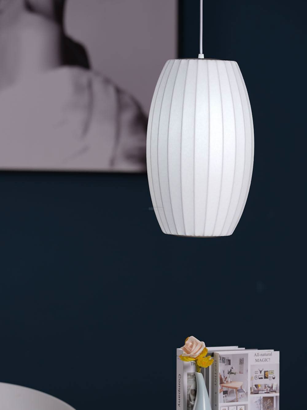 Bubble Pendant Light with Artificial Silk Lampshade - Luxehomezone
