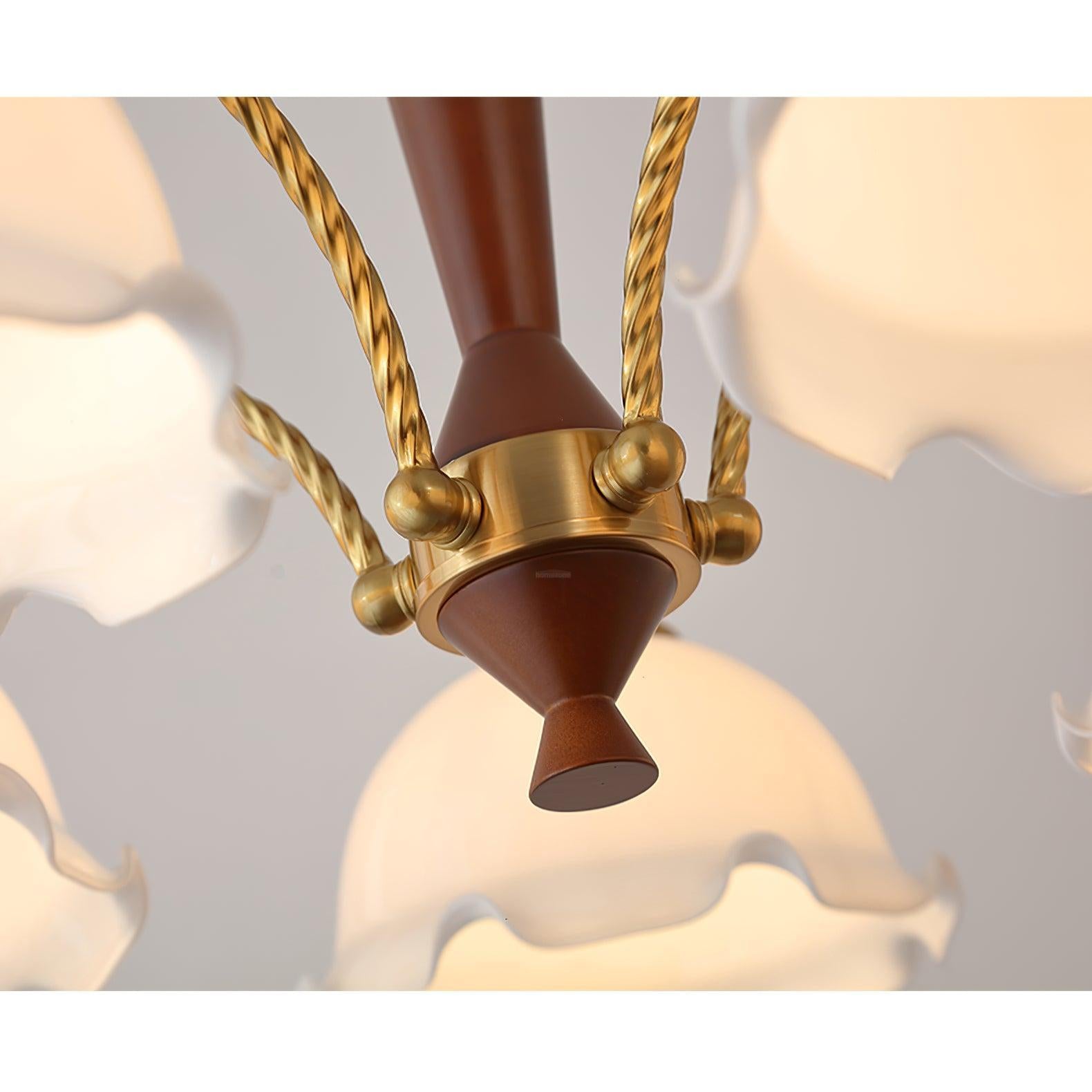 Milky Flower Chandelier ∅ 27.6″ - Zahara-1-Luxehomezone