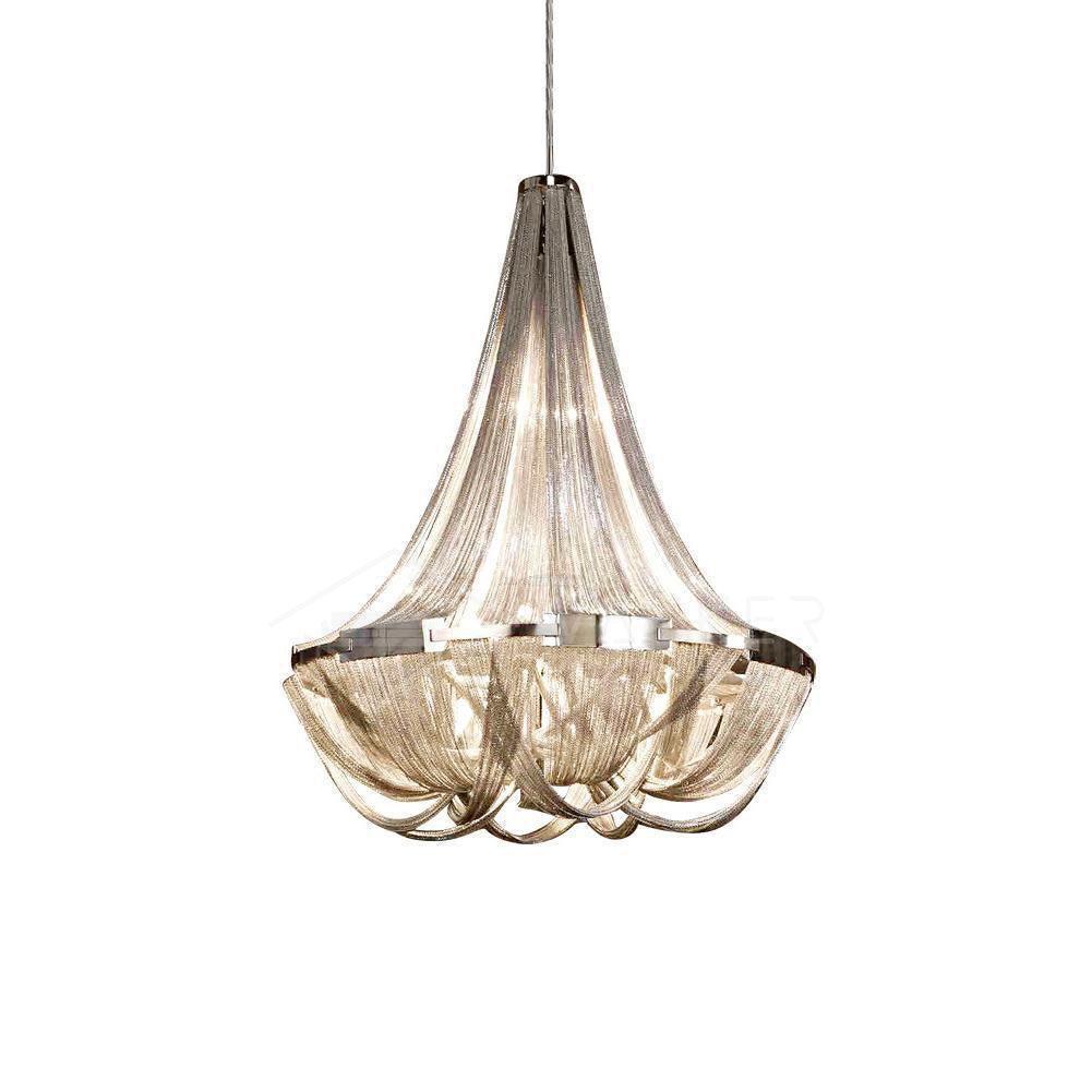 Tassel Aluminum Chain Chandelier ∅ 23.6″ - Tassel-1-Luxehomezone
