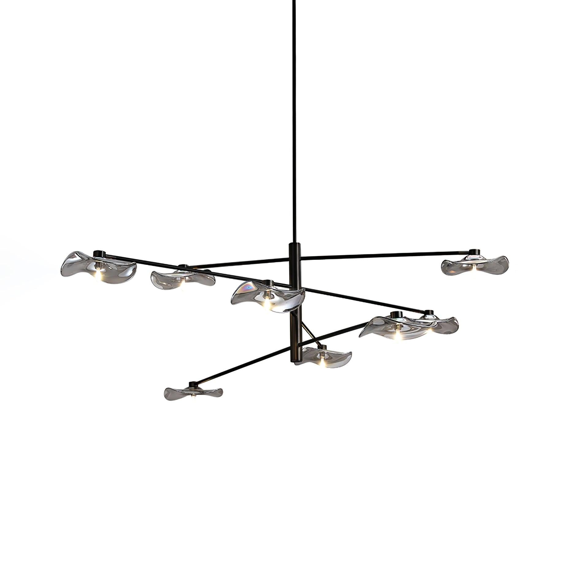 Lotus Leaves Glass Chandelier 39.4''/47.2'' - Lotus Leaf-1-Luxehomezone