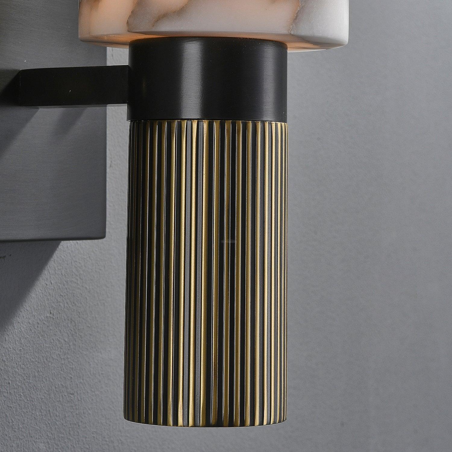 Torch Marble Walll Sconce - Alabaster, Alabaster Wall Lamp-1-Luxehomezone
