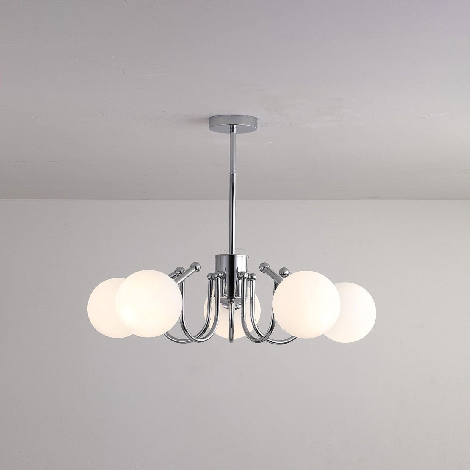 Angle Glass andelier with 3/5/6 heads - Bend-1-Luxehomezone