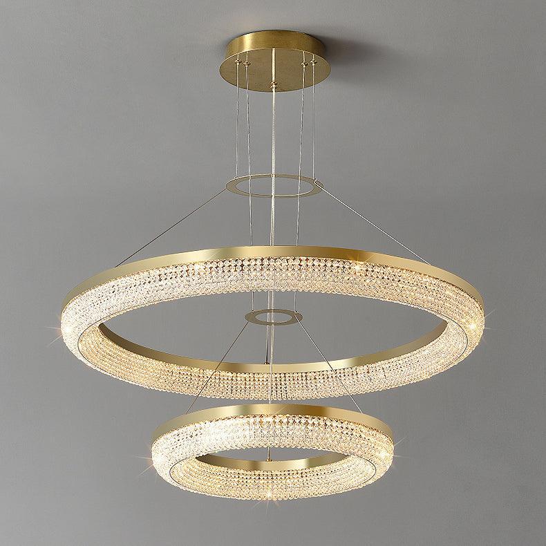 Round Crystal Ring Chandeliers - Luxehomezone
