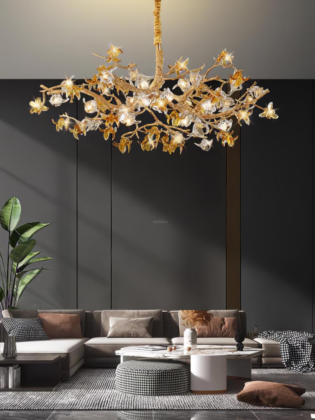 Aosta Brass Branch Type Chandelier - Branch-1-Luxehomezone