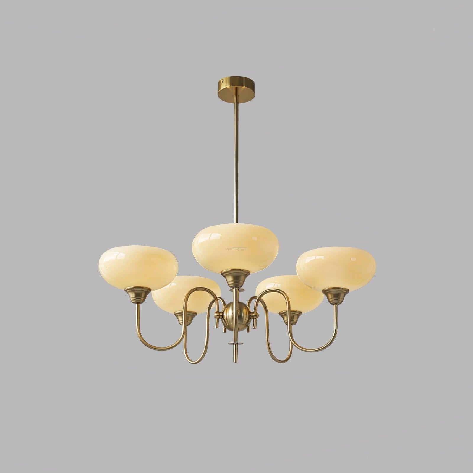 Creamy Persimmon Chandelier - Glass Chandelier, Persimmon-1-Luxehomezone
